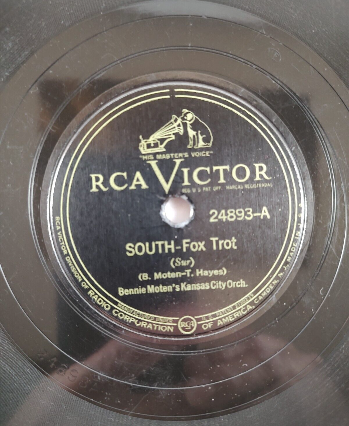 Bennie Moten's Kansas City Orch - South - Hot Jazz 78 rpm VICTOR 24893 1946
