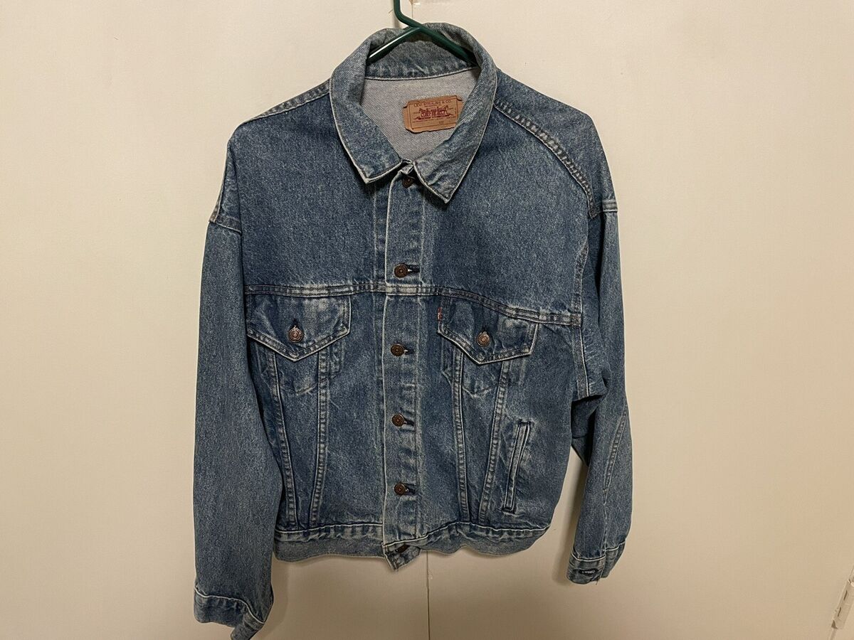 VINTAGE LEVI'S Mens L Denim Blue Jean Trucker's Jacket 70507 VINTAGE LEVI'S Mens L Denim Blue Jean Trucker's Jacket 70507