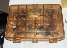 Plano Tackle Box Full Of Vintage Tied Flys Ap...