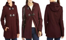 Women Coat Blazers George Uk Women's Faux Wool Hooded Toggle Peacoat 2 6 10 14