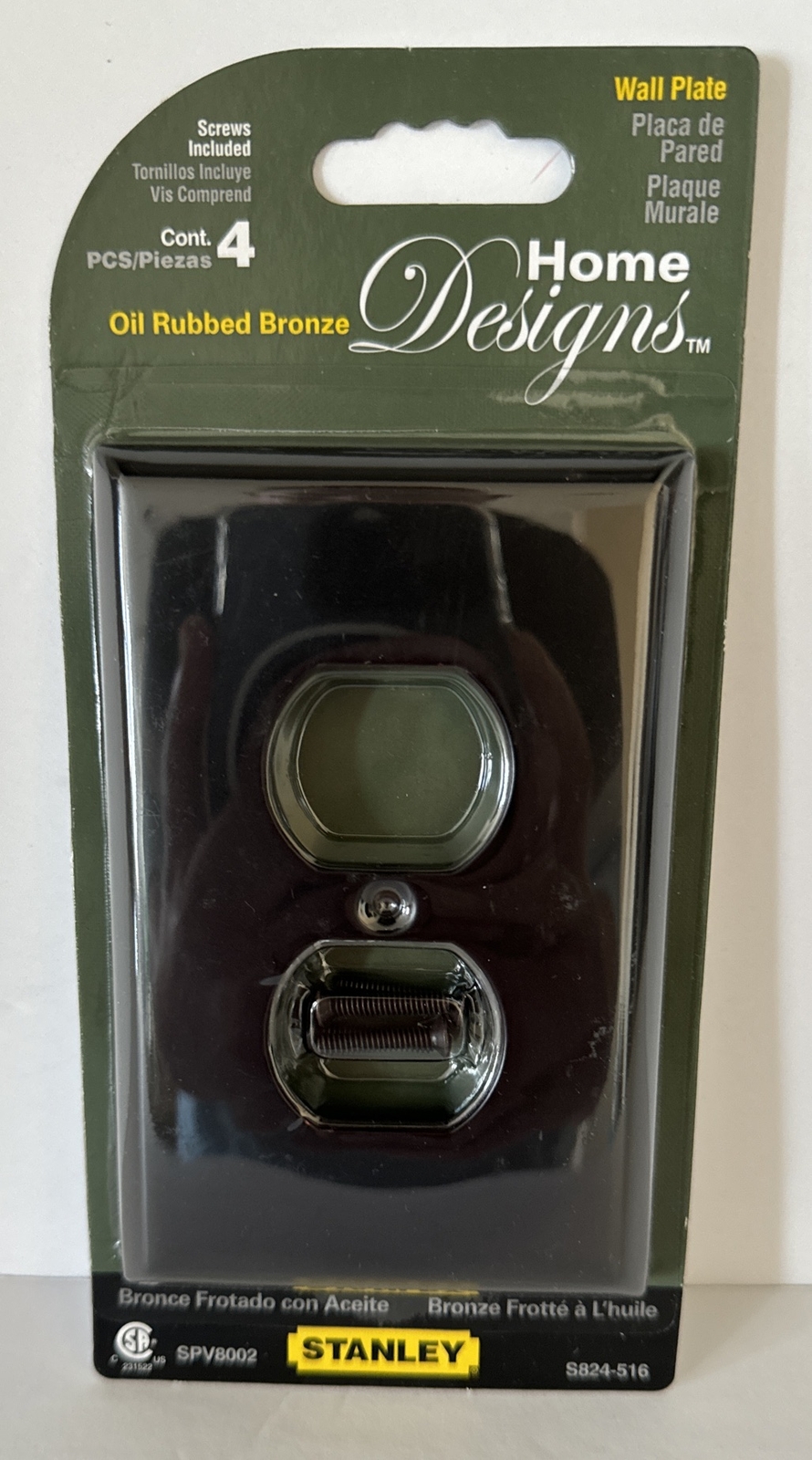 Outlet Cover Oil Rubbed Bronze 4 in Pack Brand New Stanley D