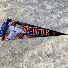 Chris Heston NO-HITTER 2015 Pennant 12x30 San Francisco SF Giants WinCraft NWT