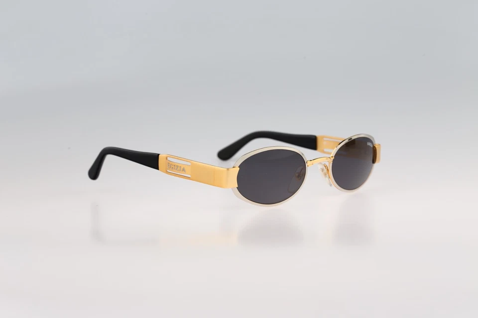 Egizia 17 019 Vintage Años 90 Oro y Plata Pequeñas Gafas de Sol Ovaladas Hombre y Mujer Nuevo de Lote Antiguo Foto 3 de 4
