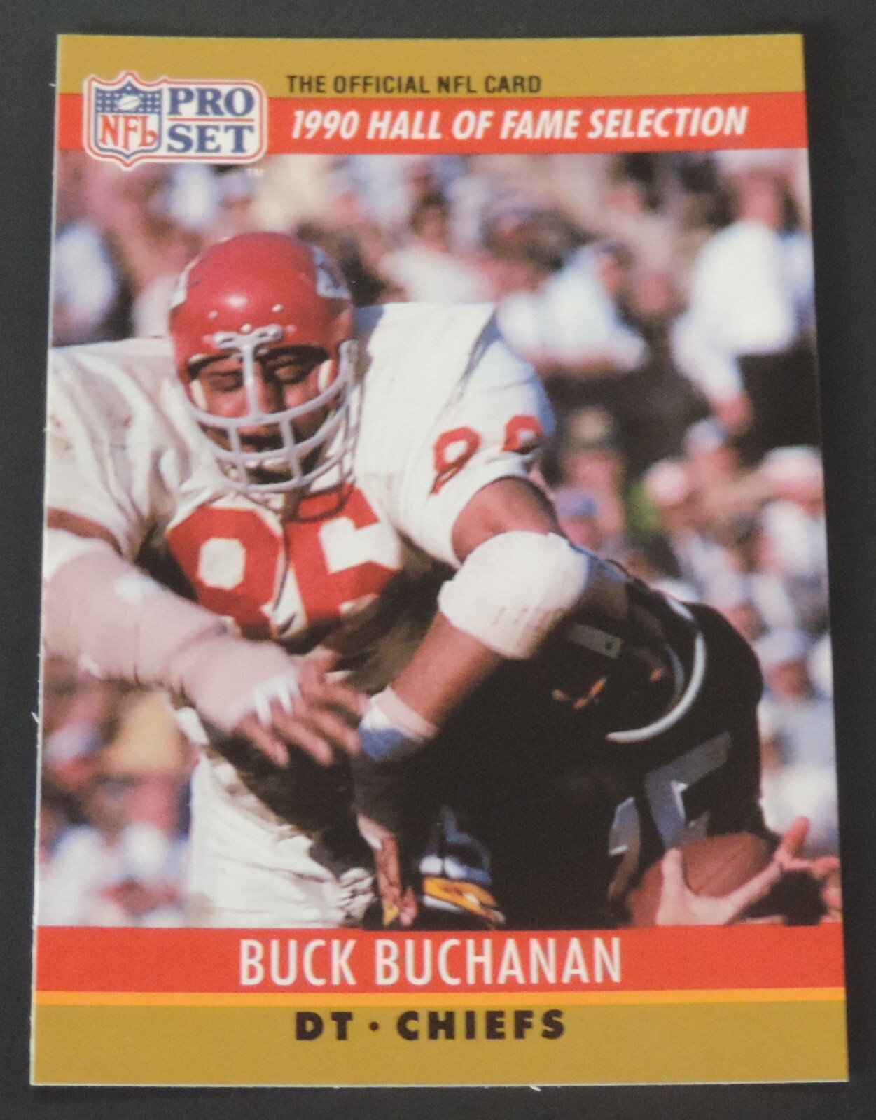 RARE 1990 PRO SET FACT CINCINNATI BUCK BUCHANAN CHIEFS HOF 'ER RARE L@@K