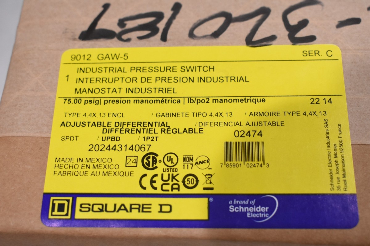 Interruttore Pressione Square D 9012 GAW-5 Serie C - Nuovo, Scatola Aperta - Foto 4