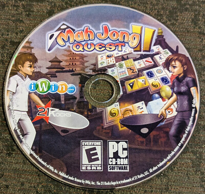 Mahjong Quest II 2 - rare retro PC game - disc only