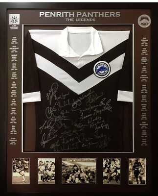 Blazed In Glory Penrith Panthers Legends NRL Signed Framed