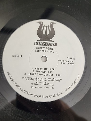 Ricky Ford – Shorter Ideas EX Vinyl Promo White Label MUSE MR 5314 Jazz - Imagen 2 de 15