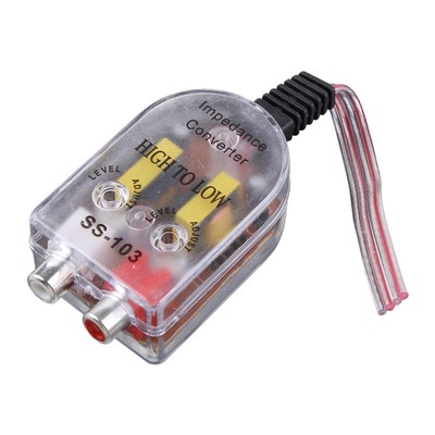 Adjustable Speaker Amplifier RCA Converter High to Low Line Level Output Adapter