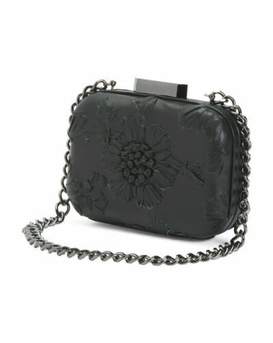 Badgley Mischka Briar Leather Minaudière Jewel Shoulder Bag New w/Gift Box $595 - Picture 7 of 8