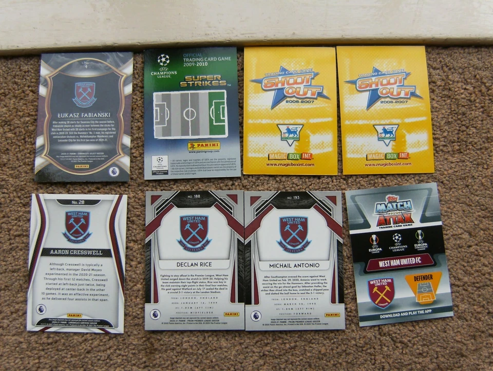 FOOTBALL CARDS /STICKERS WEST HAM UNITED - Image 2 of 2