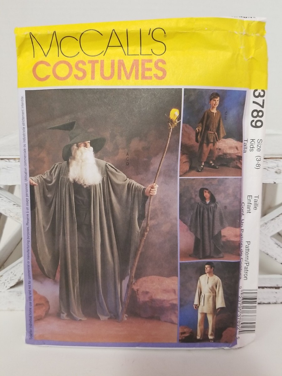 McCall's GANDOLF HOBBIT LOTR HALLOWEEN COSTUME SEWING PATTERN 3789