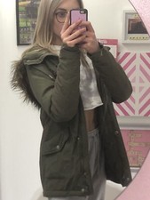 Noisy May Khaki Padded Jacket. Rrp £38. Size Xs.