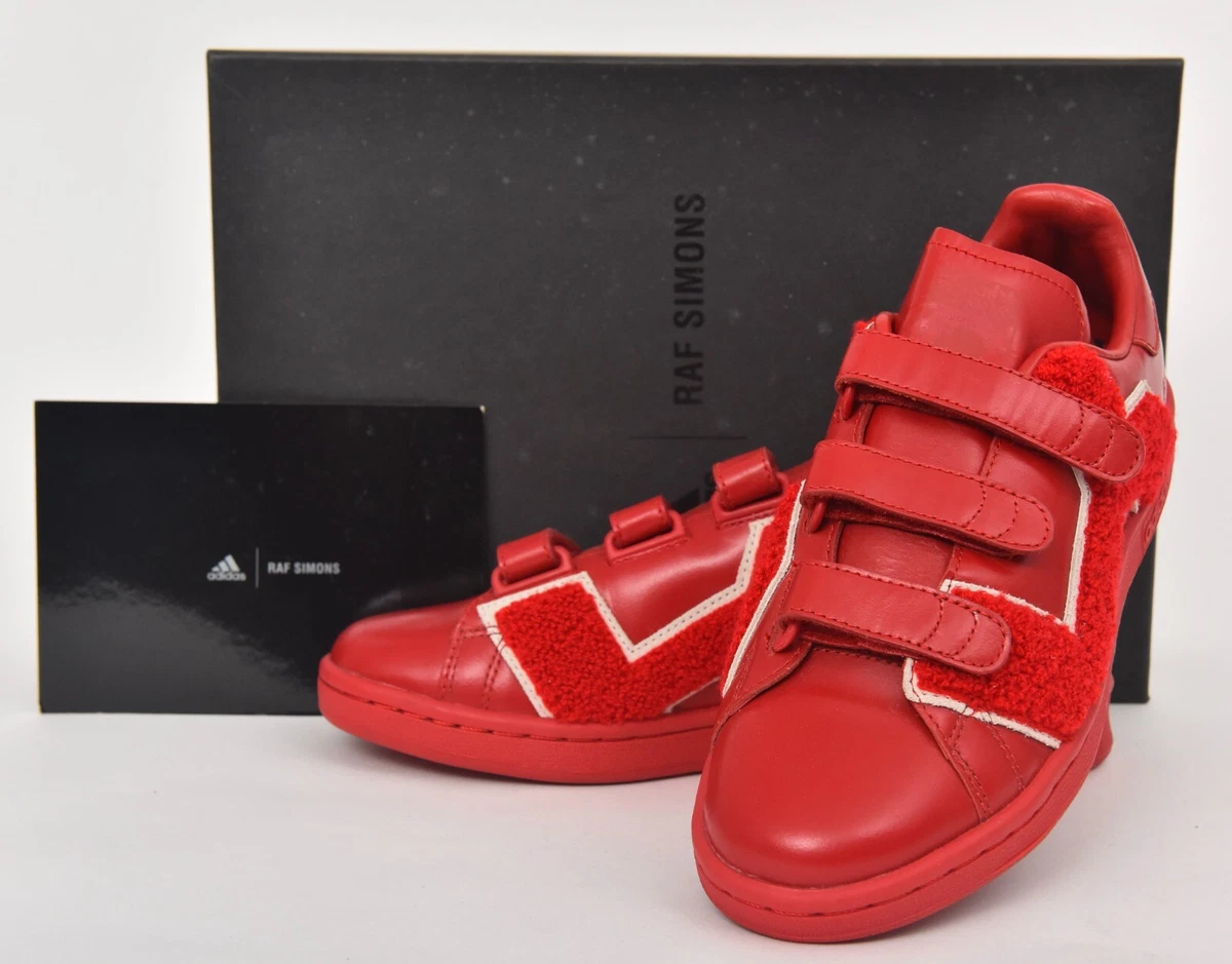 NIB ADIDAS X SIMONS Collab Stan Smith Comfort Badge Red Sneakers M 6 W | eBay