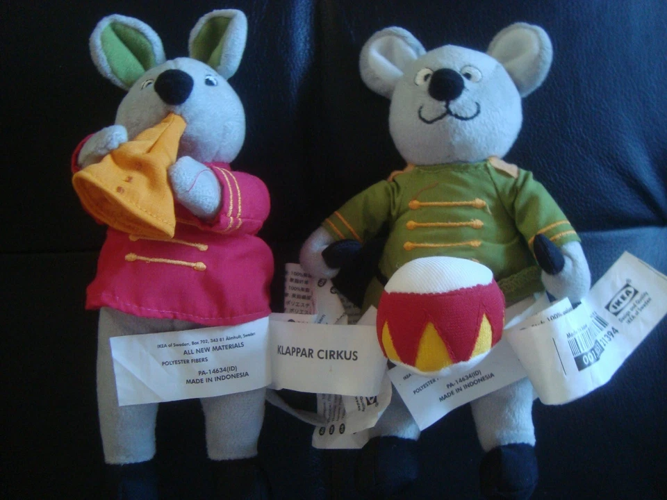 IKEA KLAPPAR CIRKUS Juguete Suave Ratón Sonajero Chirriante Bebé Peluche NUEVO NOS Foto 3 de 4