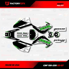 Black & Green Shift Racing Graphic Kit fit 03-07 Honda CRF150 CRF 150 Decal 150F