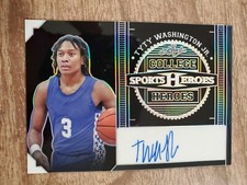 TyTy Washington Jr. 2024 Leaf Sports Heroes Metal College Heroes Auto #32/49