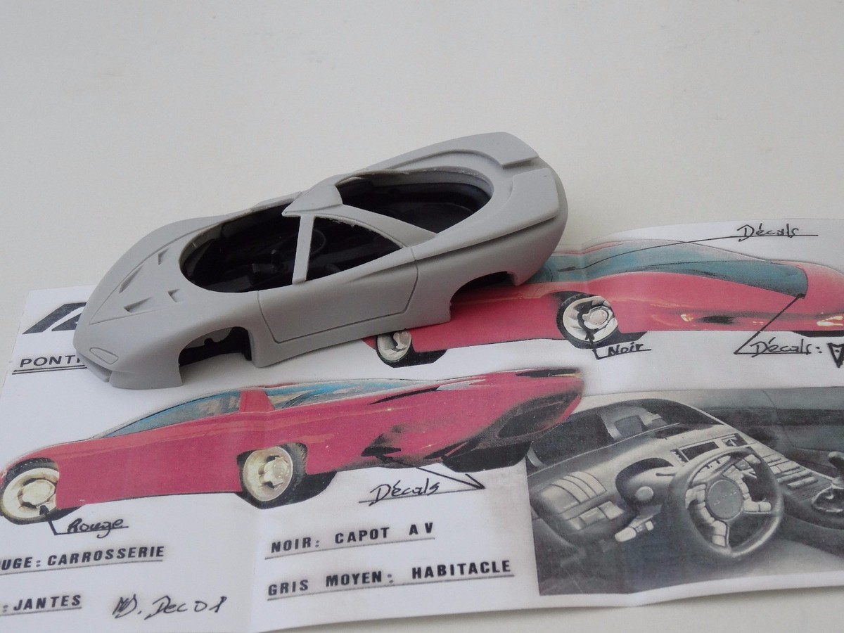 ALEZAN 1/43 CHEVROLET CORVETTE INDY 1988 – Concept Car Gris Résine Collection