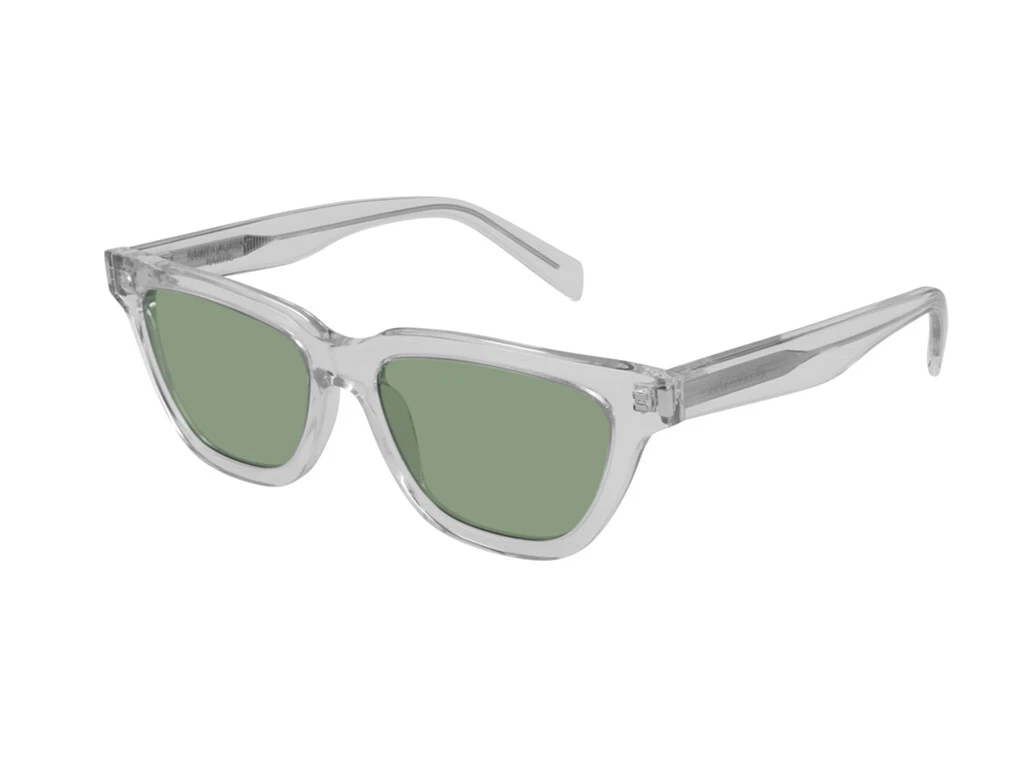 Brand New SAINT LAURENT Sunglasses SL 462 SULPICE 006 Transparent green  Woman