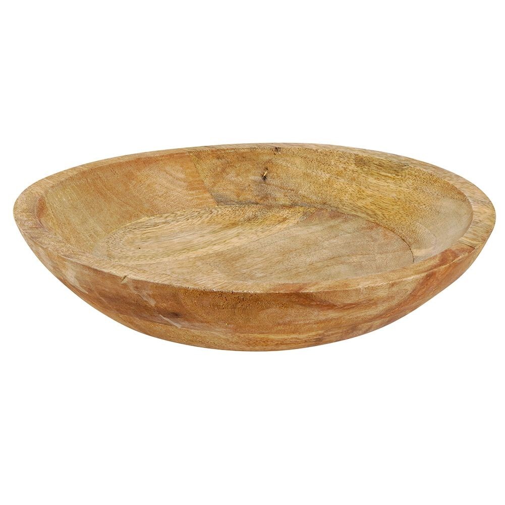 Obstschale Früchteschale Servierschale Schüssel Holzschale aus Holz, 30 x 6,5 cm