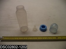 QTY 24: 9 oz. Blue Baby Bottle with Ring, Nipple and Cap Included