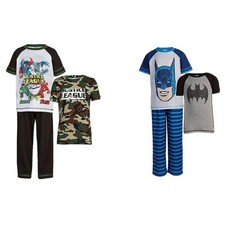 Komar Kids Boy's 3 Piece Pajama Set Crew Neck Tee Pants Size 5