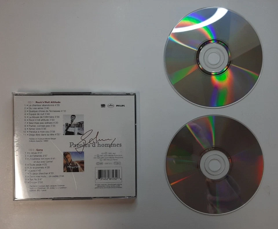 Johnny Hallyday: Paroles d'hommes 2 CDs 1998 Foto 2 de 2