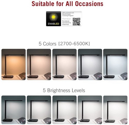 TaoTronics DL038 LED Desk Lamp Charging Port Wireless Charger Night Light LED49 - 第 2/9 張圖片