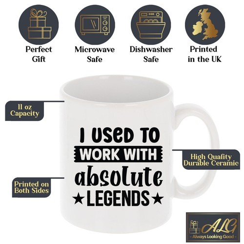 USÉ TRABAJAR CON LEYENDAS ABSOLUTAS Juego de tazas y posavasos de cerámica impresa - Imagen 15 de 30