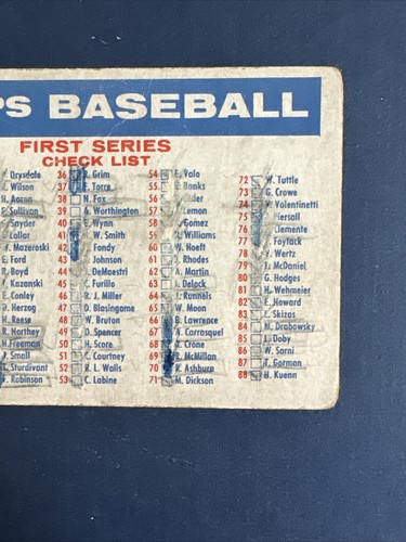 1957 topps baseball checklist 1st & 2nd Series Bazooka Bubble Gum Back Checked - Picture 4 of 6