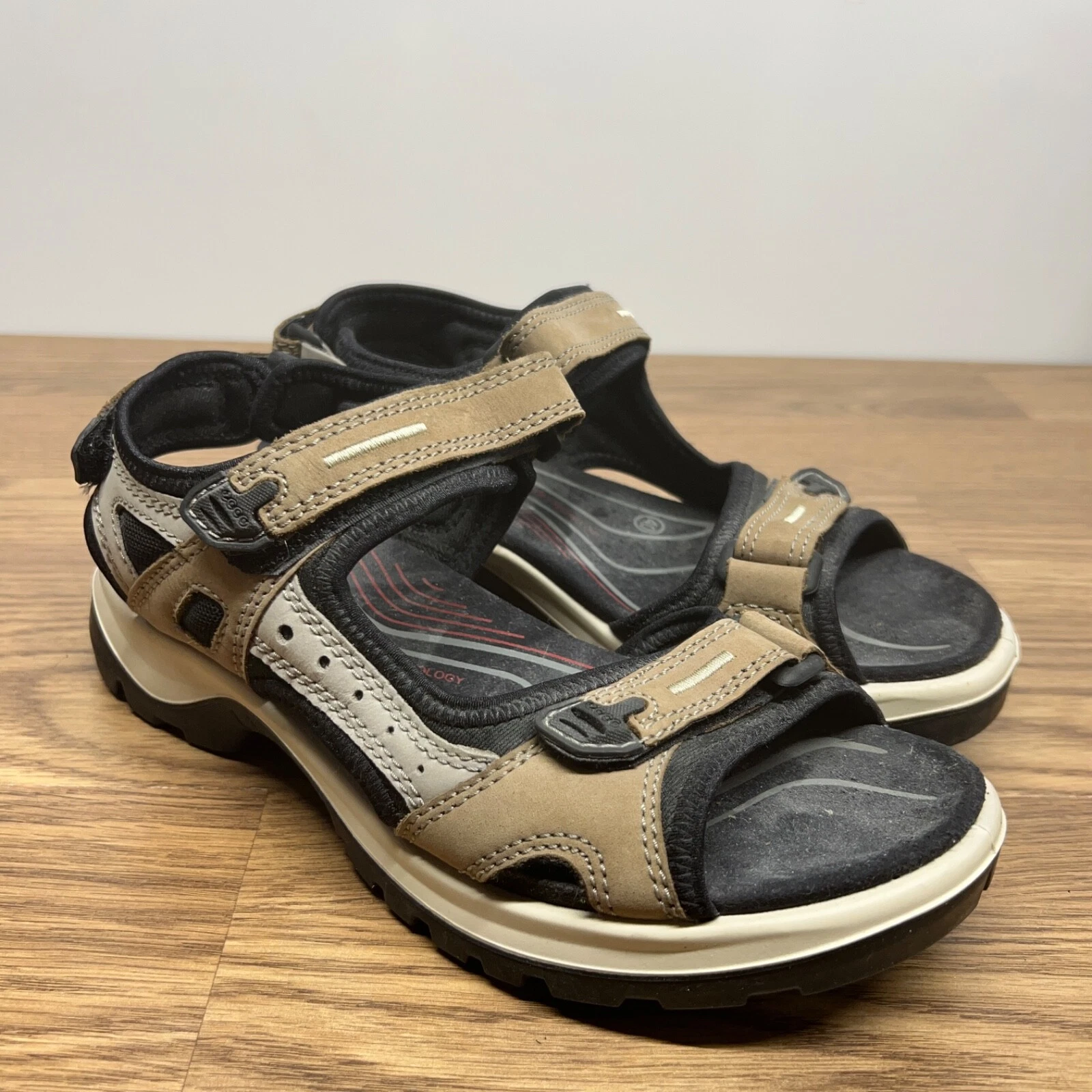 Scarpe sandali sportivi Ecco donna Yucatan off road marrone taglia 40 US 9