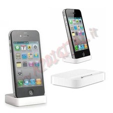 DOCKING STATION CARICATORE A BASETTA per APPLE IPHONE 4 4G 4S CARICA SINCRONIZZA