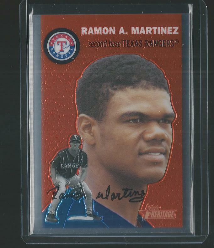 2003 TOPPS HERITAGE CHROME RAMON MARTINEZ #59 RANGERS RC SHORT PRINT 1332/1954