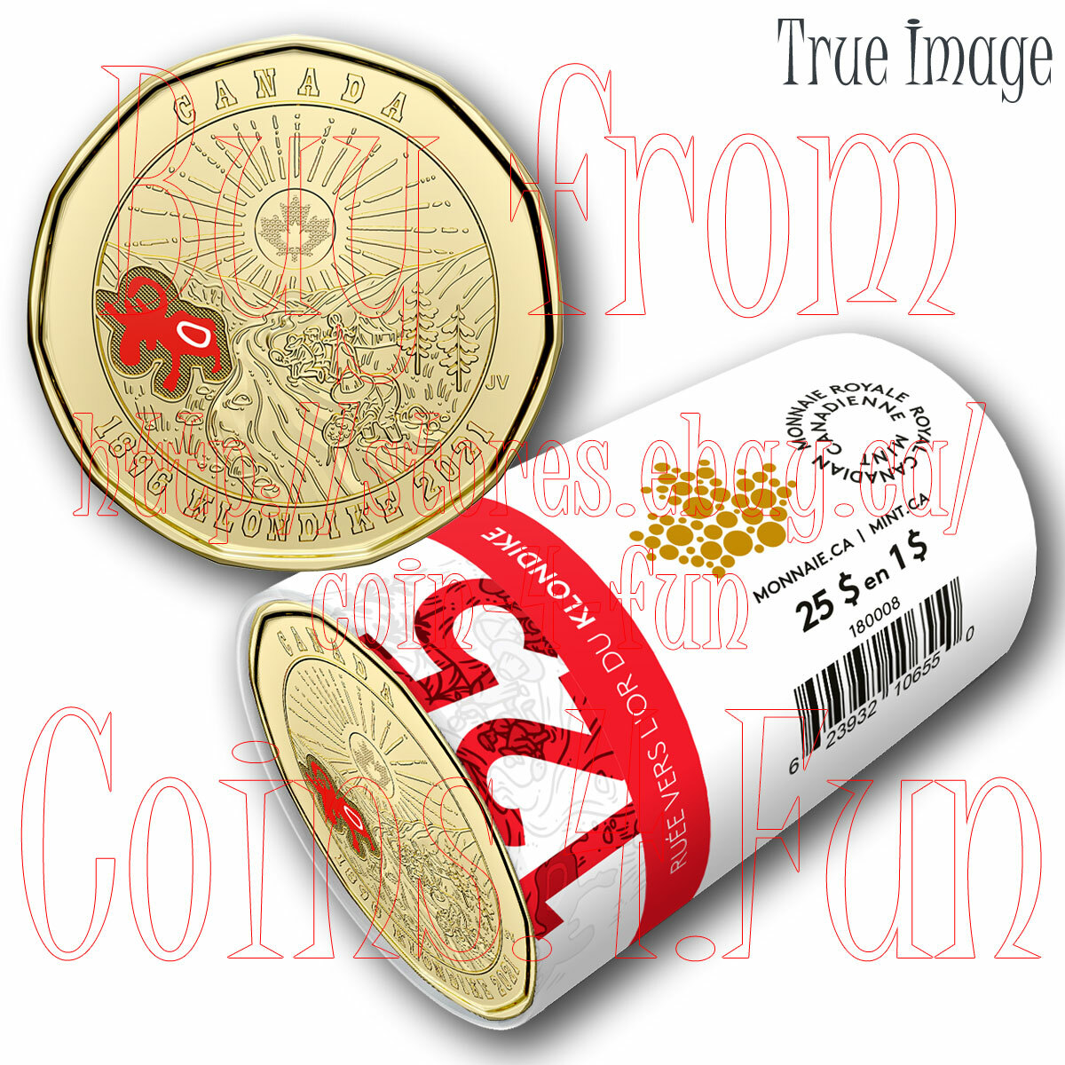 1896-2021 - Klondike Gold Rush - 125th Anniversary $1 Coloured