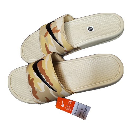 Nike Benassi JDI Print - Brown - Leather Sandals