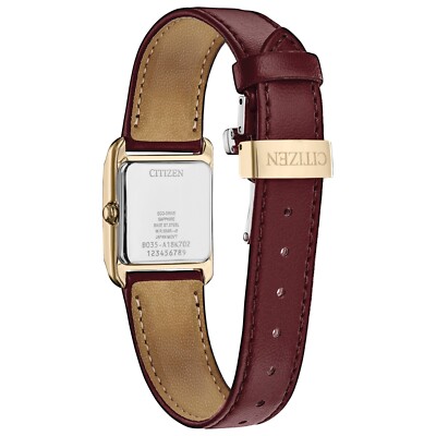 Citizen Eco-Drive Women's Bianca Burgundy Watch Leather 22MM