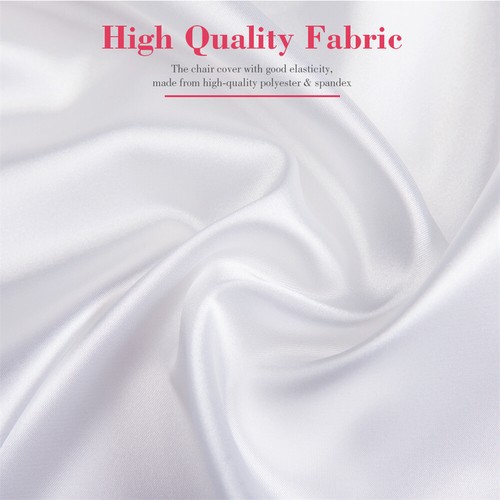 100 Pcs White Polyester Spandex Chair Covers Stretch Slipcover for Wedding Party - Picture 11 of 22