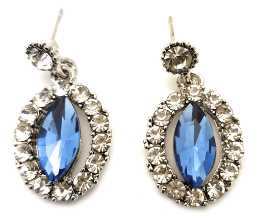 TB Damen-Ohrhänger Mandelform Strass Glitzer Heiligenschein-Stil Ohrhänger - Bild 1 von 20