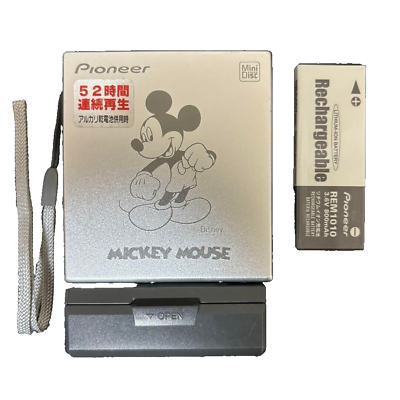 Pioneer PMD-MK1 MD Player Mini Disc Disney Mickey Mouse Used Pioneer PMD-MK1 MD Player Mini Disc Disney Mickey Mouse Used