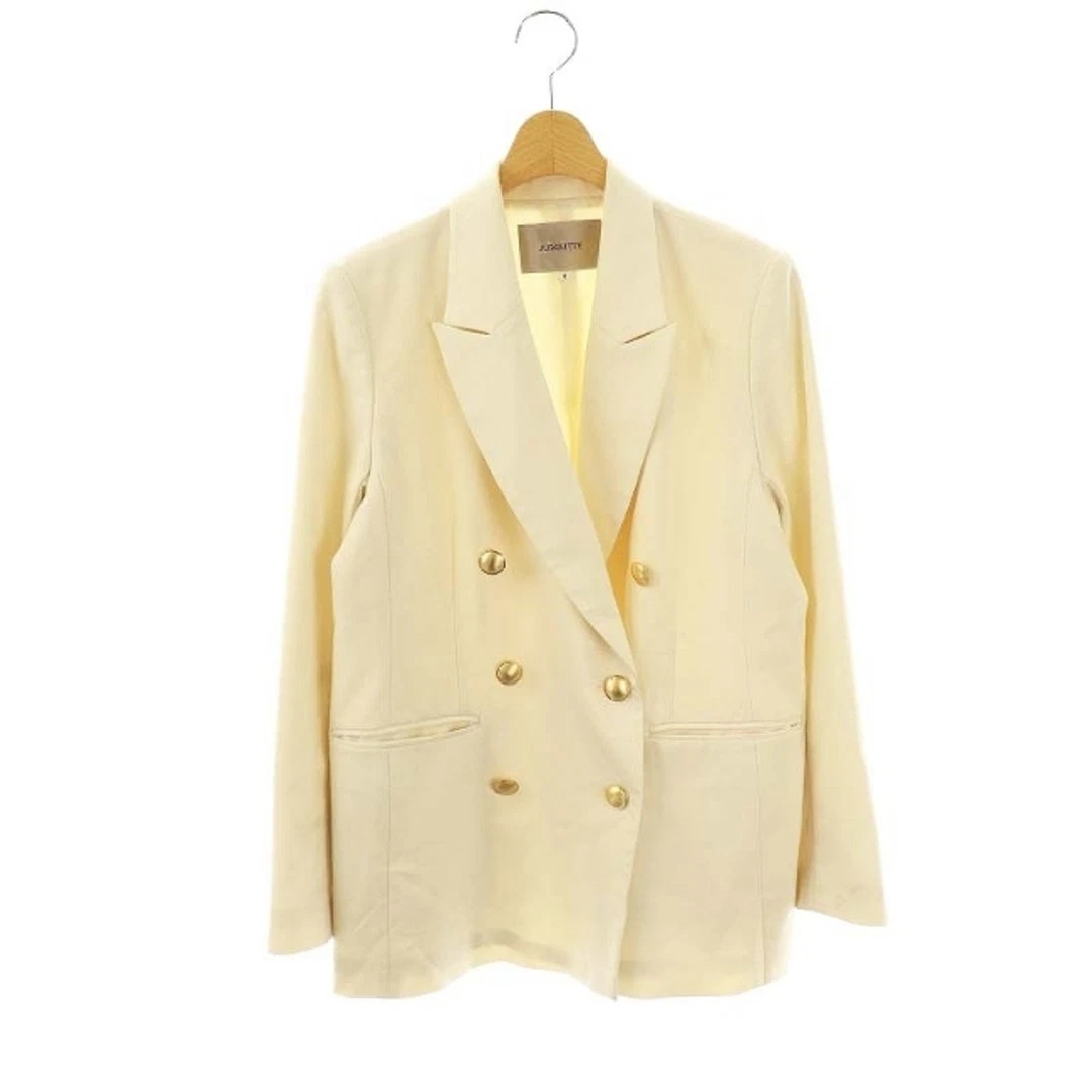 OFF WHITE Giacca doppio bottone Jasglitty JUSGLITTY 23AW sartoriale 2 bianco sporco HK usata ce055