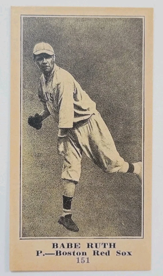 Tarjeta de Babe Ruth Standard Biscuit Company 1916 #151 réplica de tarjeta de novato. Bonita tarjeta Foto 2 de 4