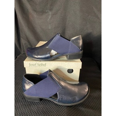 Josef Seibel Mira 03 Ocean Blue Leather Slip On Loafers Women Size 37 US 6.5-7