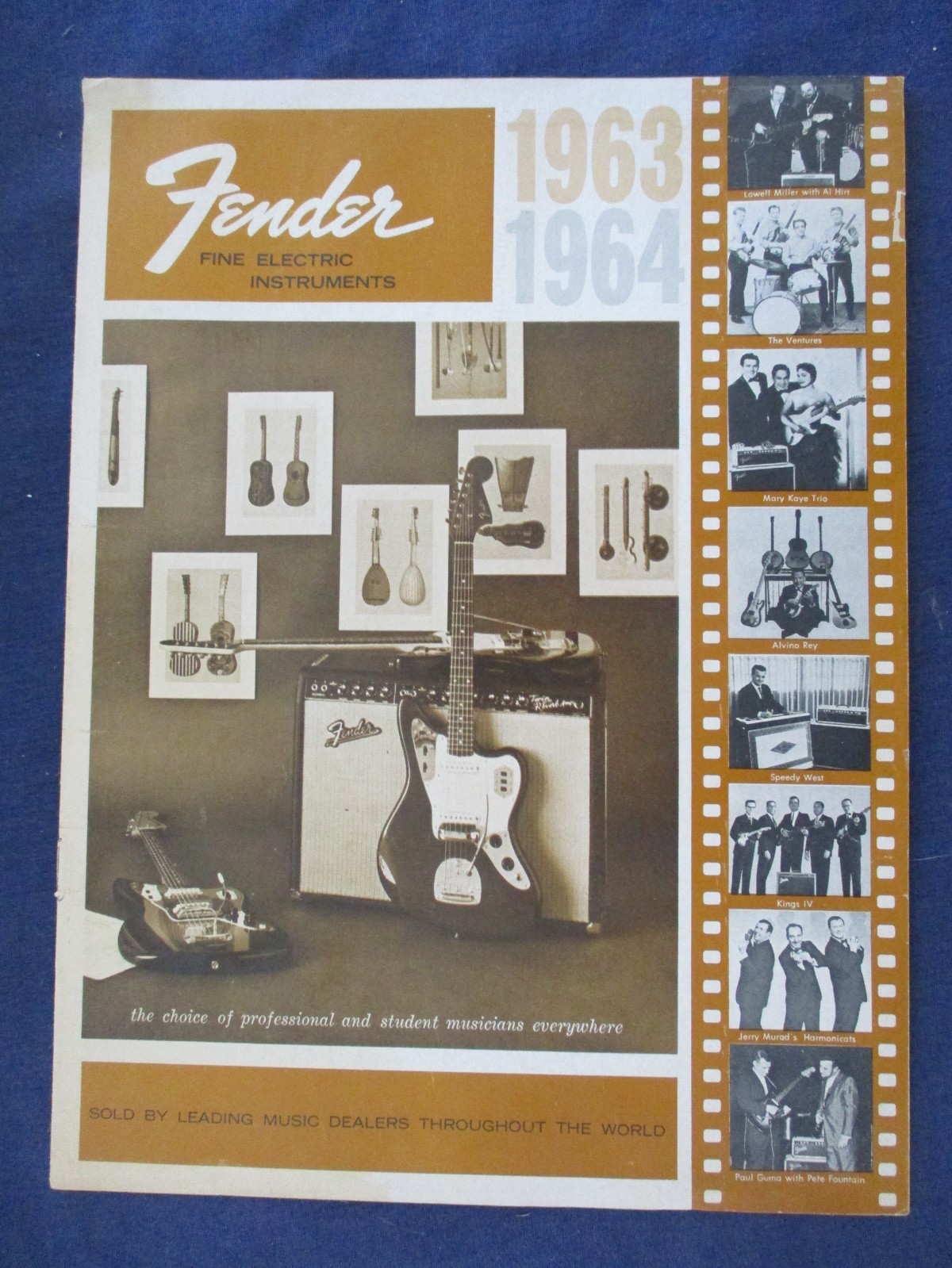 1963 1964 Fender Fine Electric Instruments Guitar & Equipment Brochure Catalog