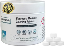 Coffee Machine Cleaning Tablets – 50 Count Espresso Coffee Maker Cleaner Tablets