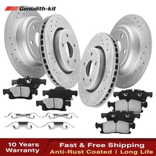 Front Rear Drilled Rotors Brakes Pads for 2011-2020 Grand Cherokee Dodge Durango