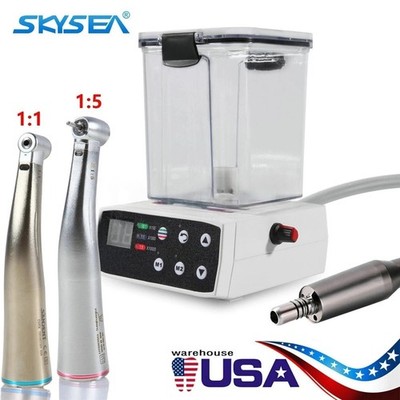 Dental Electric Brushless Micro Motor Water Tank/1:5/1:1 LED Optic Handpiece