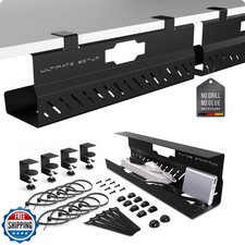 Under Desk Cable Management Tray no Drill   Wire Management - Cor