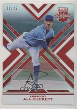 2016 Panini Elite Extra Edition Status Red Die-Cut 2/75 AJ Puckett #67 Auto nd3