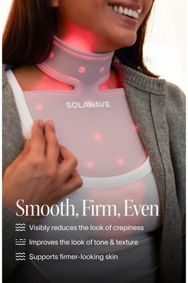 Solawave Neck and Chest Pro Light Therapy Device Anti Aging Fine Lines & Wrinkle