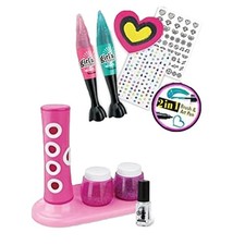 2 in 1 Kids Nail Art Studio Kit with Electric Nail Dryer DIY Nail Polish &
